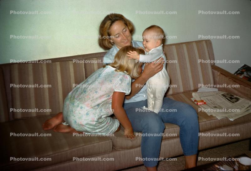 Mother and her baby, child, daughter, 1960s