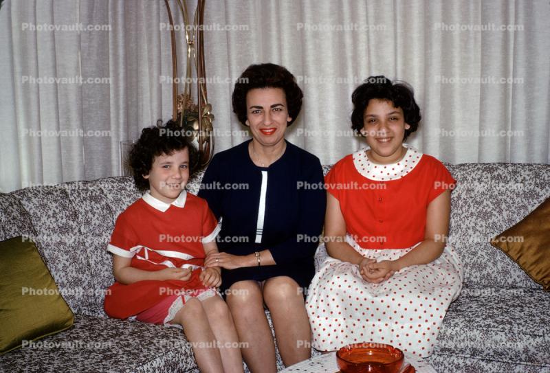 Mother with her Two Daughters, 1950s