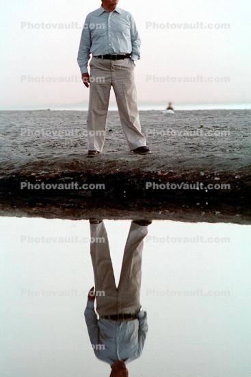 Santa Monica, beach, reflection