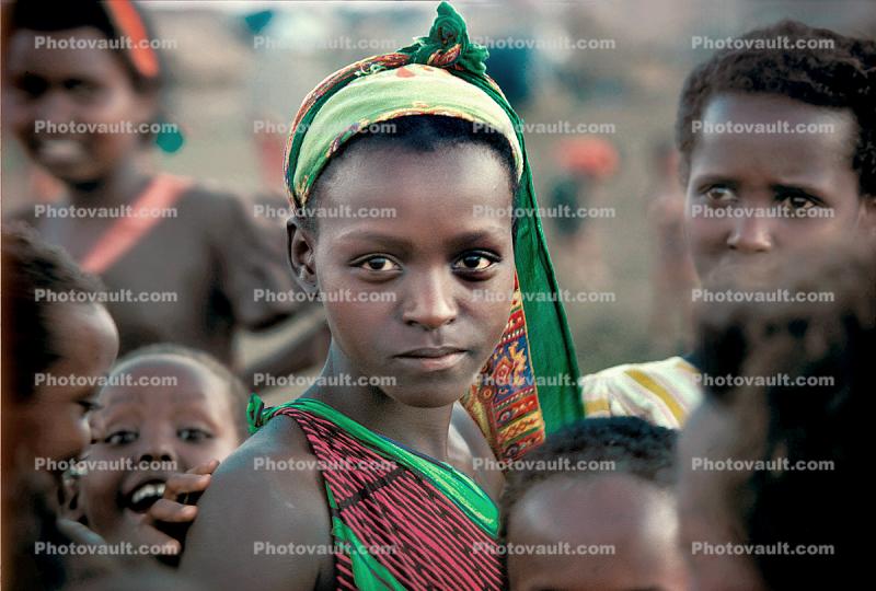 Woman Being, Somalia, Refugee Camp, Refugee from war, African Diaspora