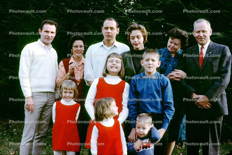 Group, Family, Girls, Boys, Men, Males, Females, smiles, smiling, 1960s