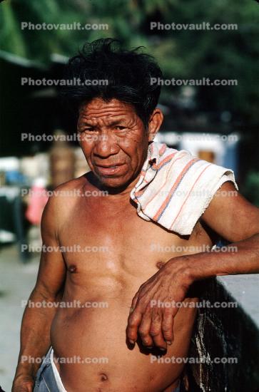 man, male, old, suntanned, outside, outdoors, exterior, guy, mature, senior citizen, face, Yelapa, Mexico