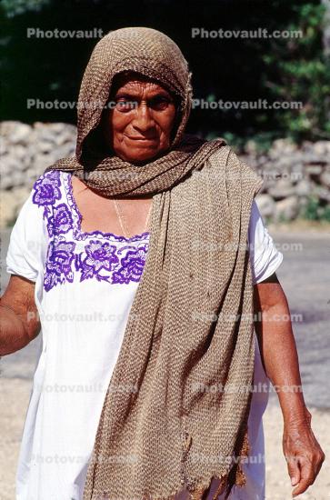 woman, old, octogenarian, female, ethnic, garb, shawl, clothing, style, dress, native, traditional, wear, outfit, Lady, mature, senior citizen, face, Women
