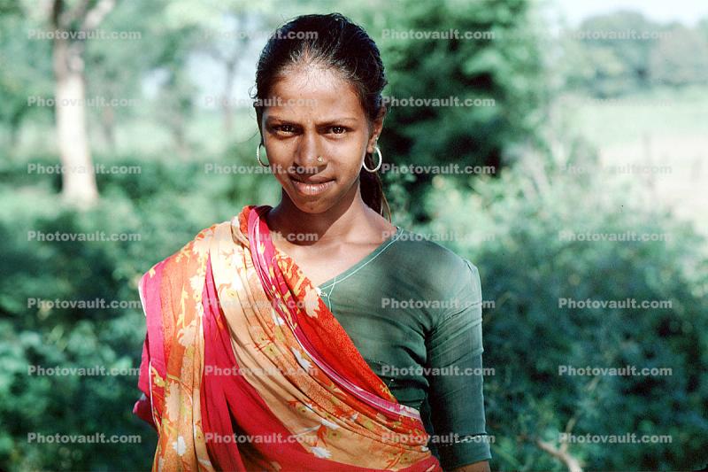 Woman, Female, Sari, near Ahmedabad