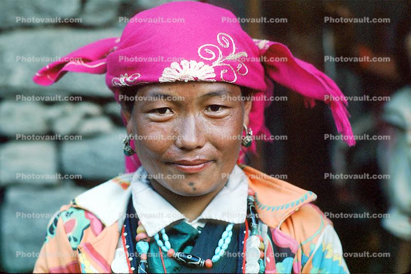 Woman, face, Himalayas, Kodari, Araniko Highway