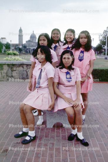 Schoolgirls in dress