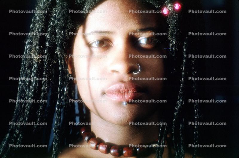 female, woman, black, nose ring, african american, face, Lady, Women