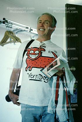 Don Carroll wearing a Vern Dog  T-shirt