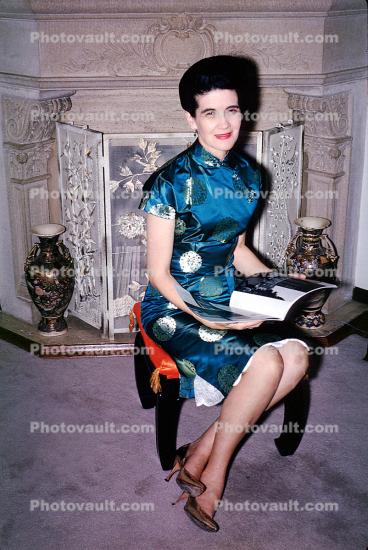 Lady, Woman, Sitting, Formal, 1950s