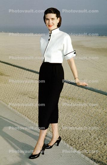 Woman, Dress, Dressy, 1950s
