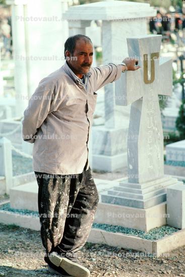 Graveyard worker, Iran, Tehran