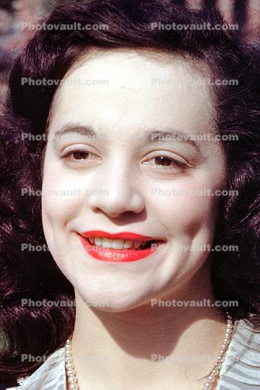Woman Smiling Face, 1942, 1940s