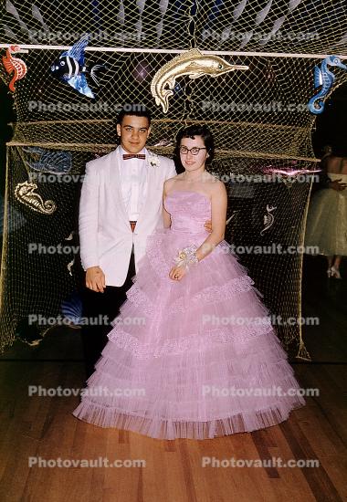 high school prom night, May 1958, 1950s