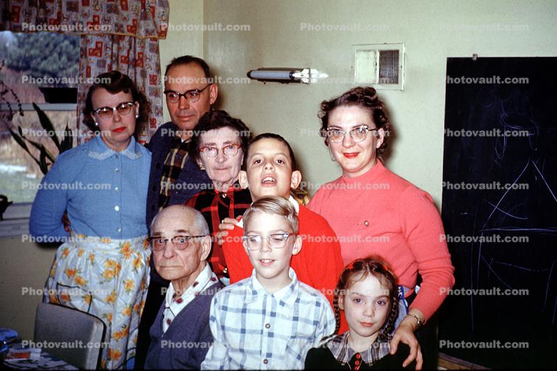 Family, Mother, Father, Dad, Mom, Child, Children, Thanksgiving 1958, 1950s