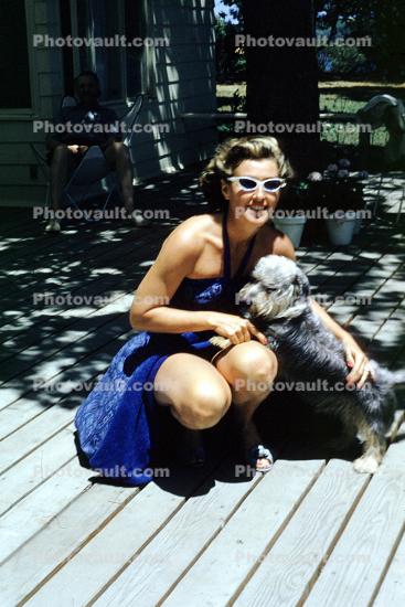 Woman with her Dog, July 1957, 1950s