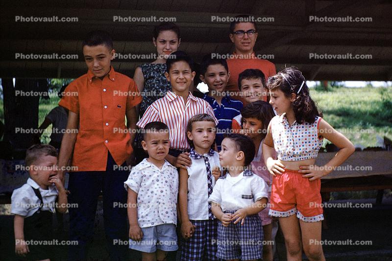 Group, Boys, Girls, 1950s