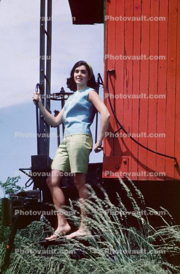 Lady and a Caboose, June 1966, 1960s