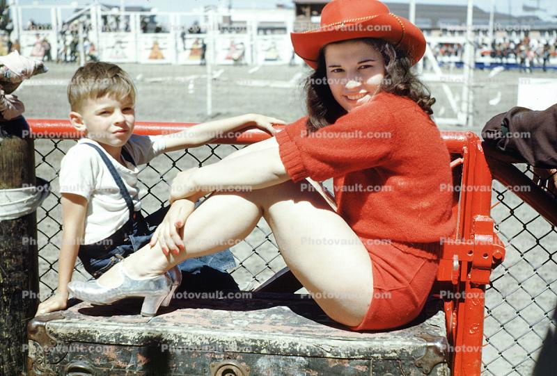 Sexy Cowgirl, Hat, boy, lederhosen, 1951, 1950s