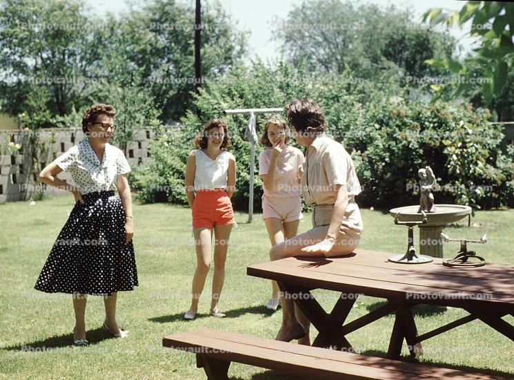 Backyard, Summer, Sunny, June 1958, 1950s