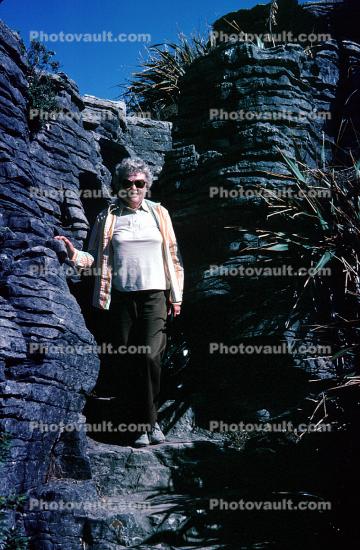 Mrs Weber, Pancake Rocks, New Zealand