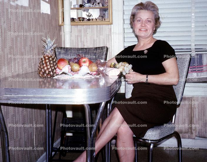 Fruit, Table, Chair, Kitchen, Dining Room, 1950s