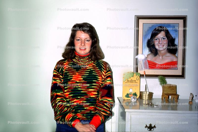 Woman, self portrait Painting, 1970s