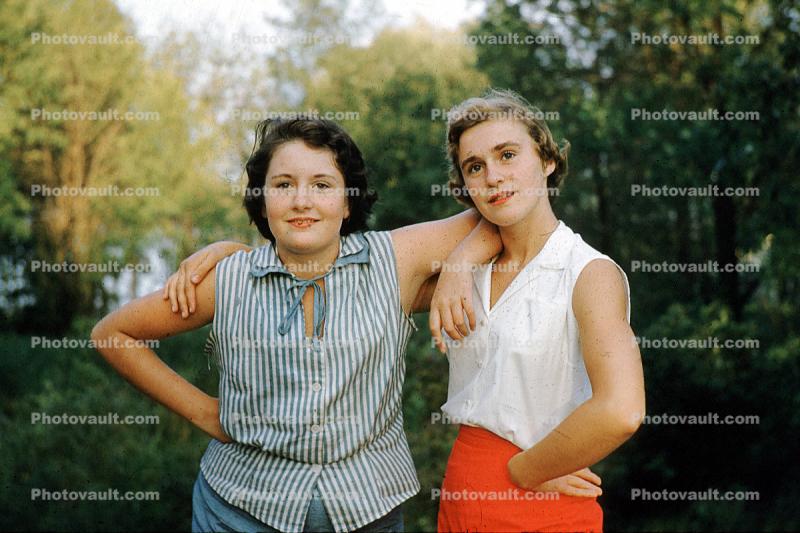 Mother and Daughter, retro, 1950s