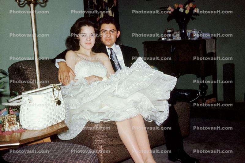 Prom Night, Formal Dress, attire, purse, 1960s