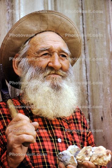 Old timer, Beard, Hat, Miner, 49'r, 1950s