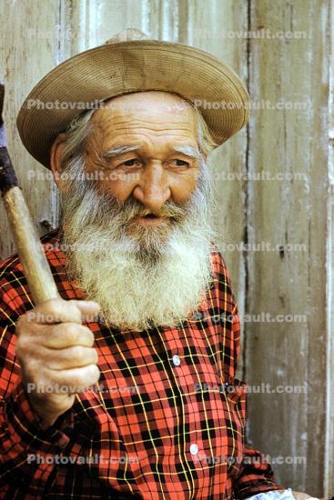Old timer, Beard, Hat, Miner, 49'r, 1950s