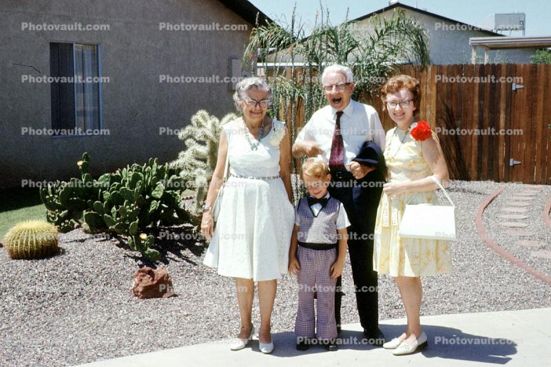 Grandma, Grandpa, Mother, Son, Grandson, Backyard, Arizona