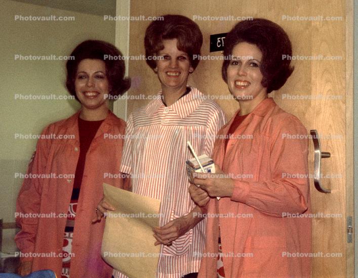 Mod Ladies, women, lab coats, nurses, 1960s