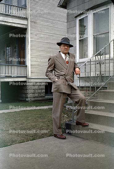 Gangster Man, Suit and Tie, hat, shoes, 1940s