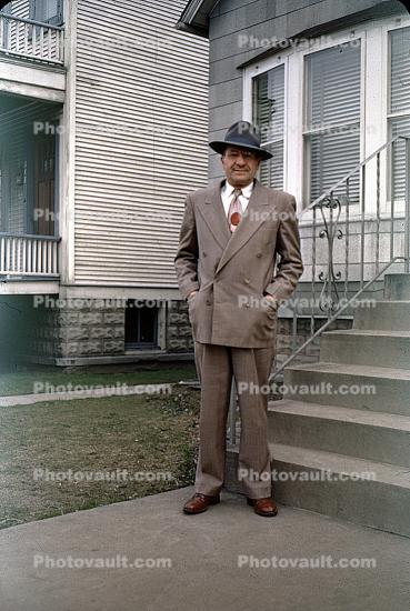 Gangster Man, Suit and Tie, hat, shoes, 1940s