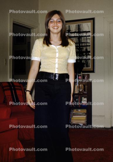 Smiling Girl, pants, shirt, 1970s