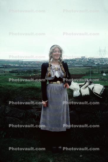Woman in Native Clothes, garb, apron, dutch