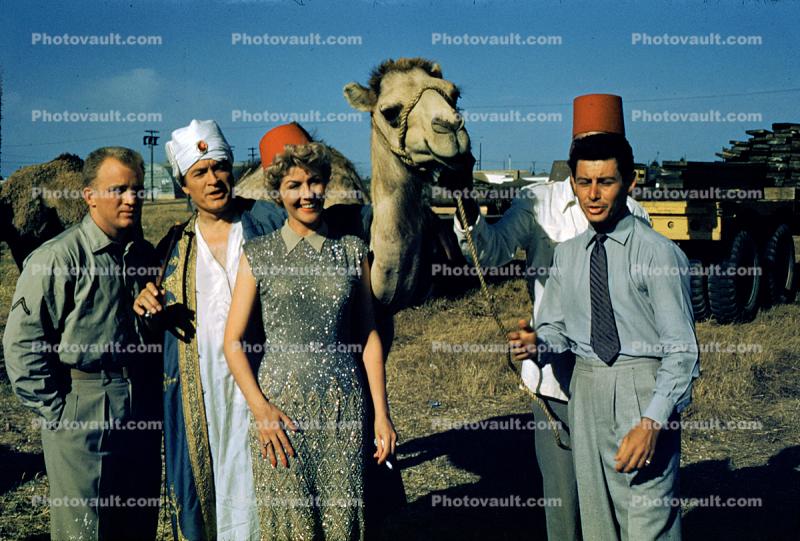 Lady and Guys with Camel, Swami, 1940s