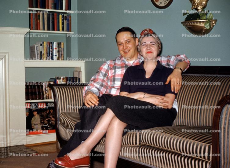 Husband, Wife, Sofa, 1950s