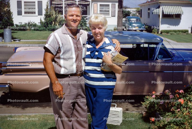 Man and Woman, Mercury Car, July 1959, 1950s