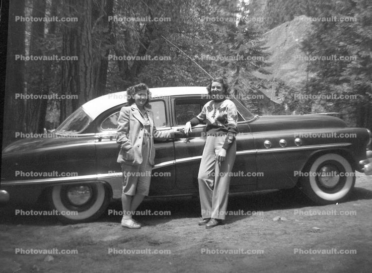 Two Ladies and their Buick Car, 1950s