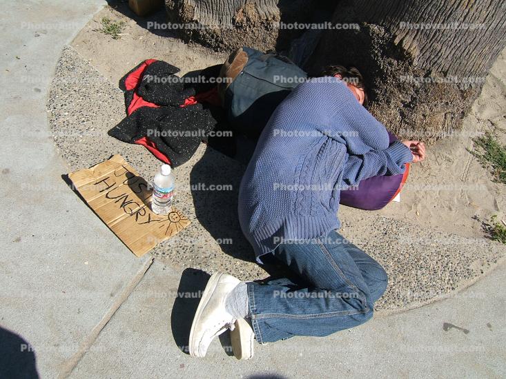 Sleeping, stupor, man, male, Homeless encampment, begger