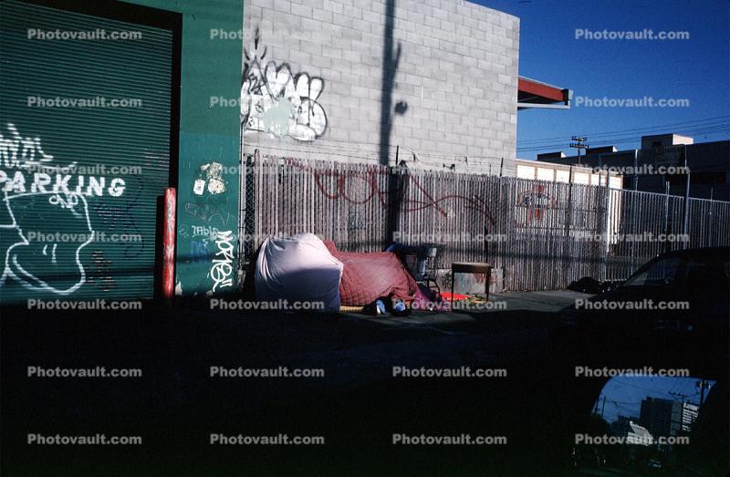 Squatter Encampment, Homeless Encampment, shantytown, tents, shelter