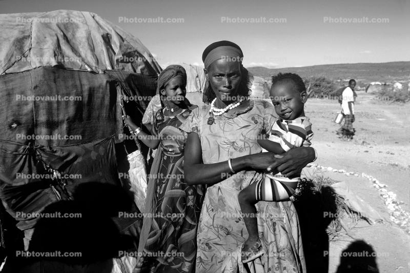 Mother with her Son, Refugee Camp, African Diaspora