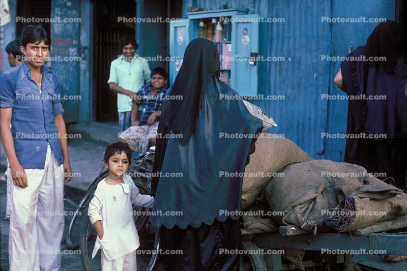 Woman in a Berka, Dharavi Slum India