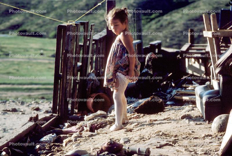 Girl in the Slums, Colonia Flores Magon, Tijuana, Mexico