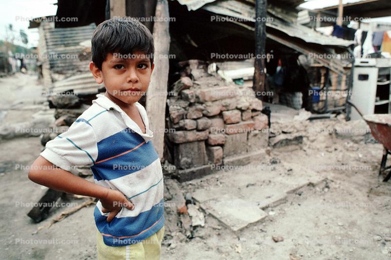 Boy, Shanty town, San Salvador
