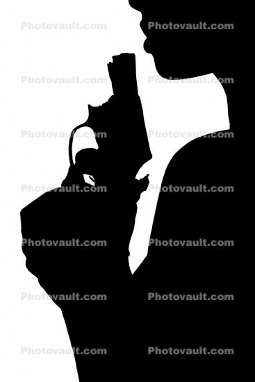 Pistol, Hand Gun silhouette, logo, shape
