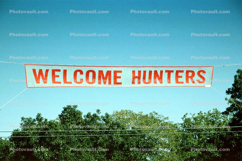 Welcome hunters, banner, shooting range