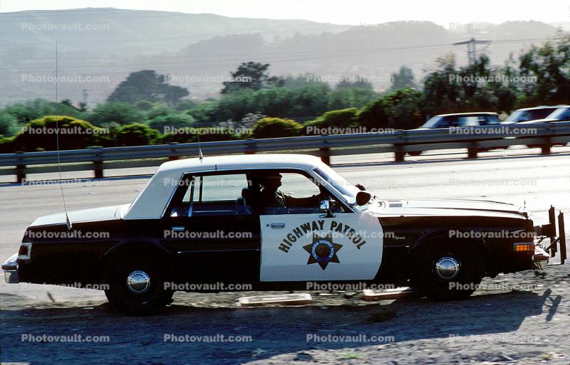 Squad Car, CHP, California Highway Patrol, Dodge Diplomat, 1980s