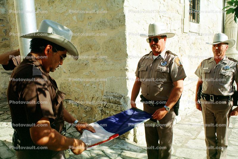 Texas Rangers, Lowering of the Flag, The Alamo, Color Gaurd
